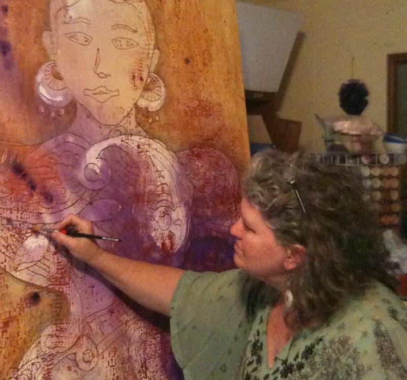 Painting the 10 Cow Woman